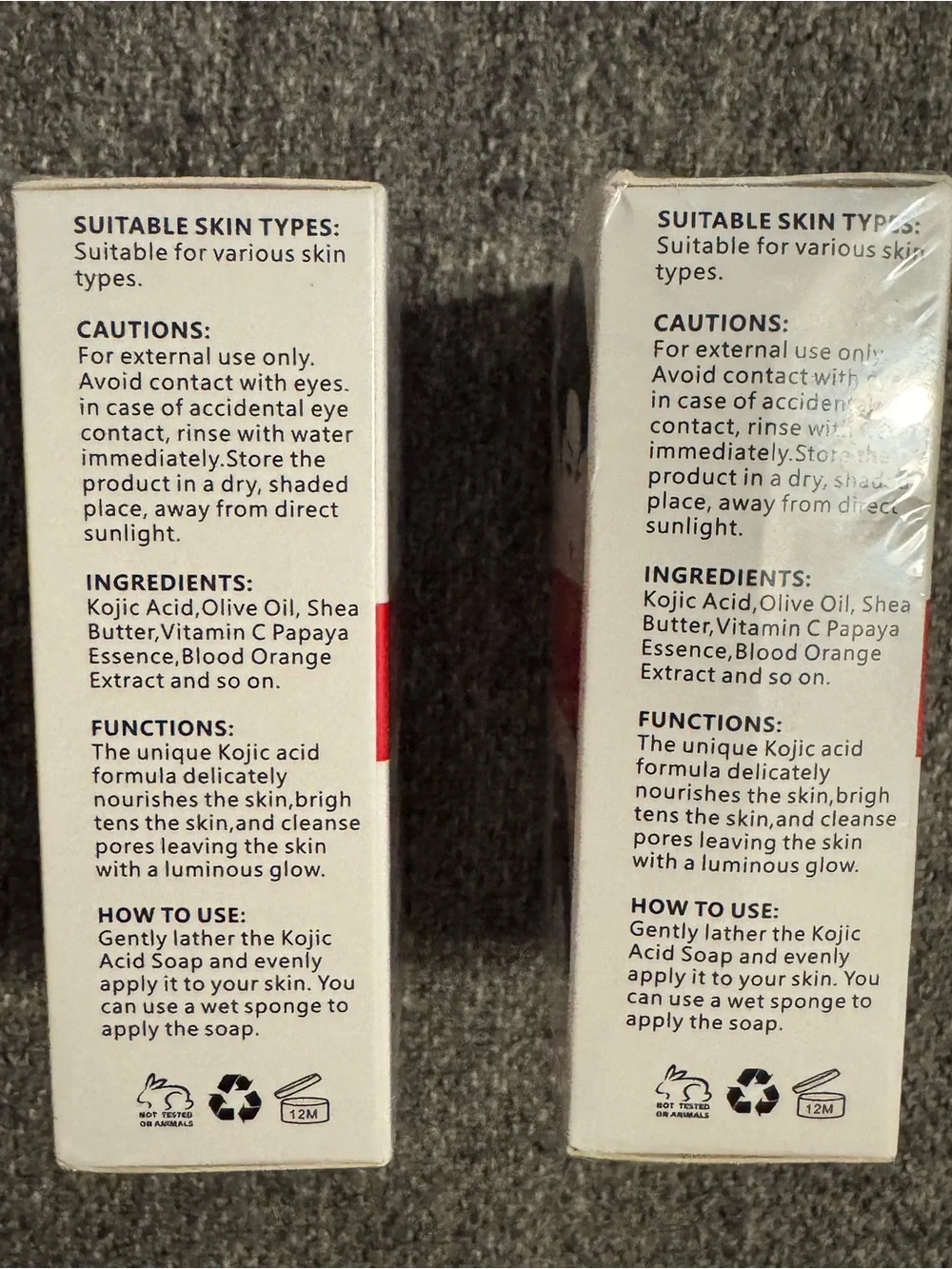 NEW FORF Kojic Acid Brightening / Moisturizing Bar Soap 2-Pack